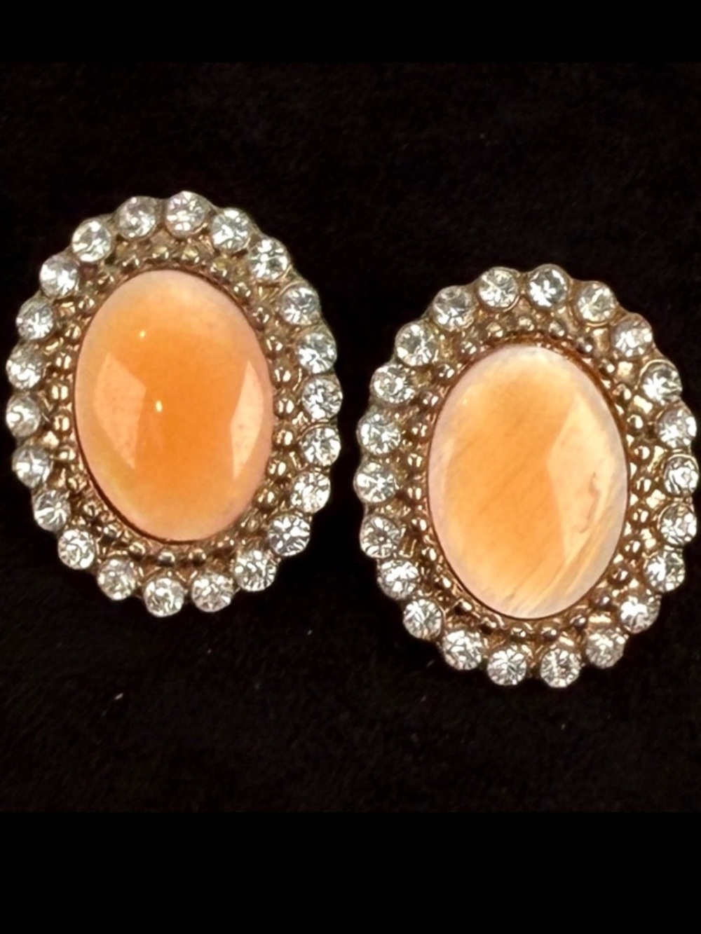 Beautiful aged vintage pierced earrings